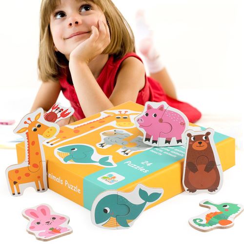 Puzzles en bois pour enfants, jeux de puzzle pour bébés, fruits et
