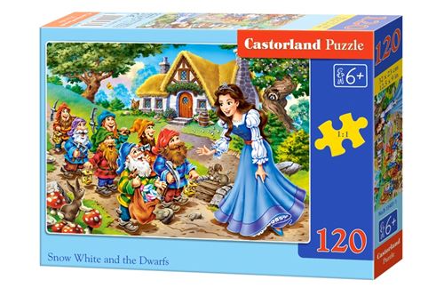Castorland Jigsaw Snow white and the seven dwarfs - Snow white and the seven dwarfs 120 pièces