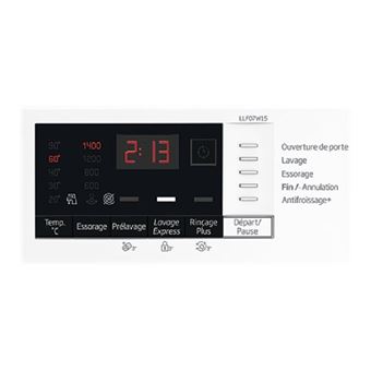 Beko LLF07W15 - Machine à laver - largeur : 60 cm - profondeur : 49 cm - hauteur : 84 cm - chargement frontal - 49 litres - 7 kg - 1400 tours/min - blanc