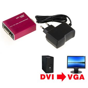 Convertisseur HAUTE QUALITE DVI - VGA - Pour Utiliser Un écran VGA Sur