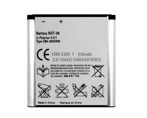 Batteries pour sony ericsson w580 bst-38 batterie