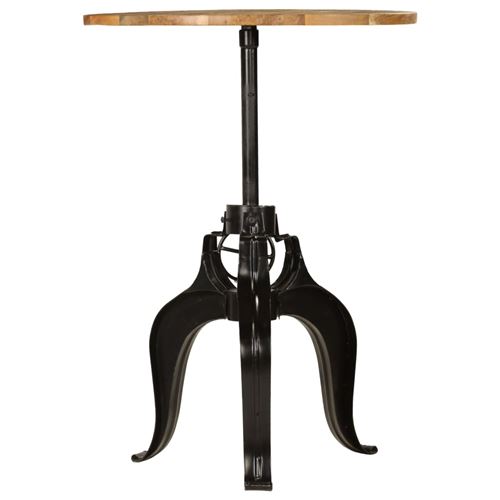 Vidaxl Brun Table De Bar Bois De Manguier Massif 75 X (76-110) Cm