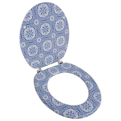 VIDAXL Si&egrave;ge et abattant WC universel en MDF avec motif porcelaine 
