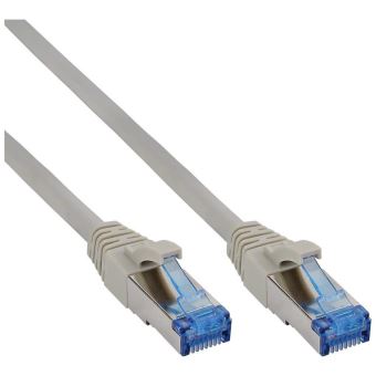Câble patch Cat.6(A) S-STP/PIMF, InLine®, sans halogènes 500MHz, gris, 15m - 1