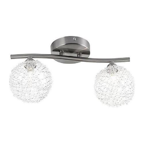 GLOBO Projecteur avec 2 ampoules ENIGMA Nickel mat 56620-2