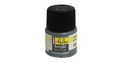 Heller - Peinture Acrylique - Gris Foncé Brillant - Modélisme - Image 3
