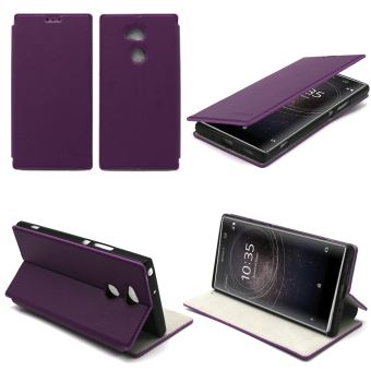 Housse étui Slim En Cuir écologique Violet Pour Sony Xperia E - Fermeture Magnétique