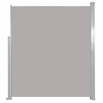 Store Latéral Rétractable Pour Terrasse 100x300 Cm - Brise-vue Et Brise-vent - Gris - Installation Facile