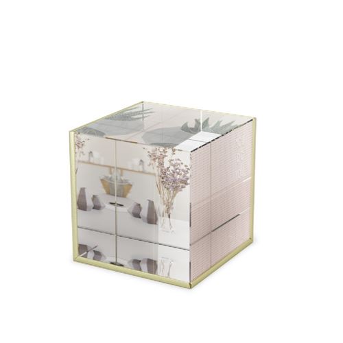 UMBRA Lot de 2 Presse papiers cadre photos 3 vues verre ICE Or
