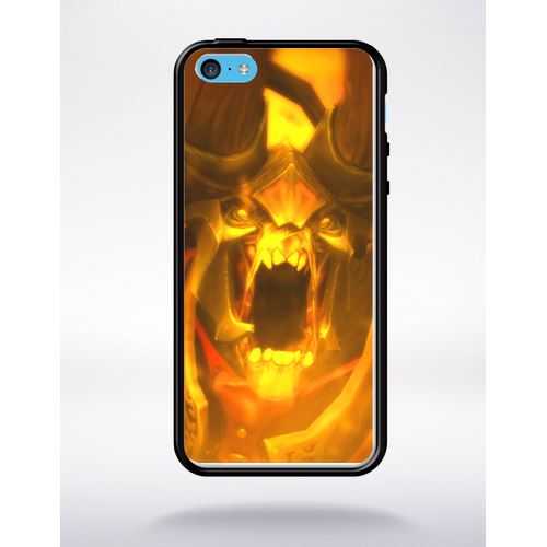 Coque Doom Compatible Apple Iphone 5c Bord Noir Silicone