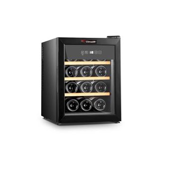 Climadiff CLS12H - Cave à vin - pose libre - largeur : 34.5 cm - profondeur : 51 cm - hauteur : 48 cm - 33 litres - classe A - noir