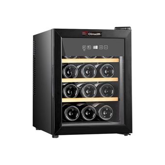 Climadiff CLS12H - Cave à vin - pose libre - largeur : 34.5 cm - profondeur : 51 cm - hauteur : 48 cm - 33 litres - classe A - noir