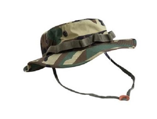 Boonie hat US GI / Chapeau de brousse imperméable camouflage woodland Miltec – taille S