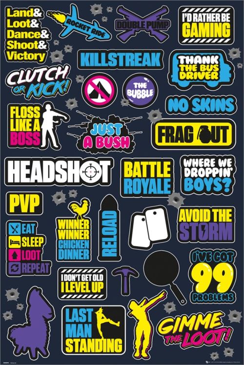 Maxi Poster 61 x 91,5 cm Battle Royale Infographic