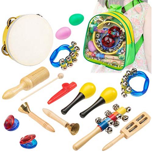 Musical Instruments Toddler Toys - Smarkids Wooden Musical Toys Percussion Preschool Set Educational Learning Toys with ASTM F963 CPC Certified Best Group Music Games Gift for 3 Years Boys and Girls