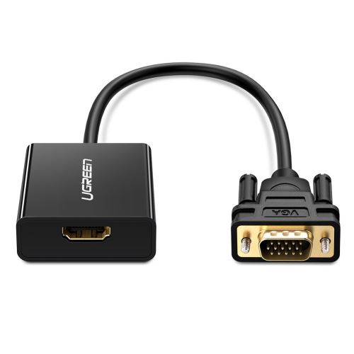 Adaptateur VGA vers HDMI avec câble audio 3,5 mm et câble d'alimentation,  convertisseur VGA vers HDMI 1080p 60Hz, compatible avec le VGA mâle et le