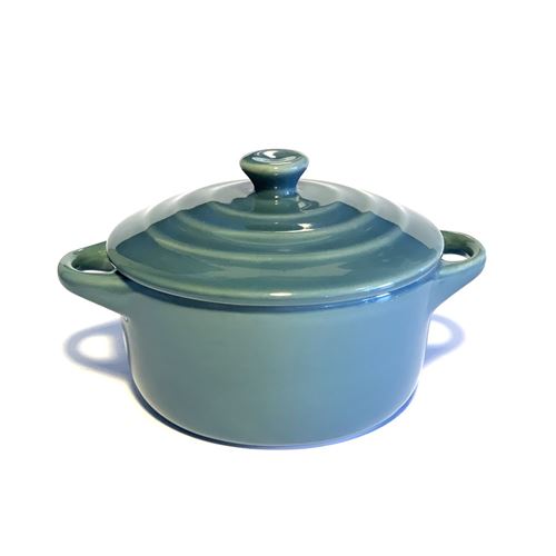Mini cocotte grise double poignée avec couvercle Hobby Cook