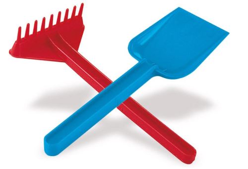 Set pelle+râteau en plastique 26 cm