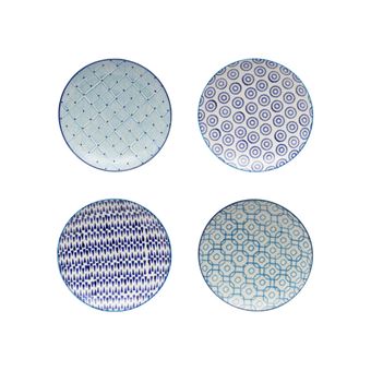 COFFRET 4 ASSIETTES DESSERT 20 CM HIPPY TABLE PASSION