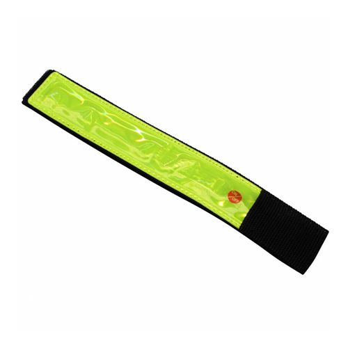 Brassard de securite p2r jaune reflechissant avec 1 led (livre avec pile cr2032) (vendu a l'unite)