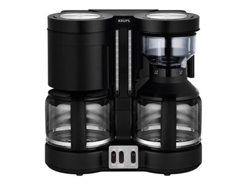 Krups Noir Duothek Plus Km8508 - Cafetière Avec Machine À Filtre - 20 Tasses