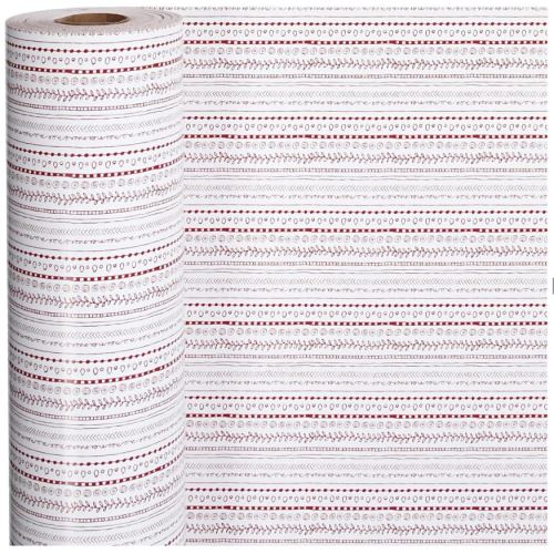 Vivi Gade gribouillis de papier d'emballage 57 cm x 150 m blanc/rouge