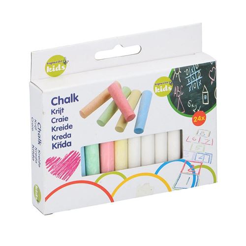 Eddy Toys craies de tableau 24 pièces