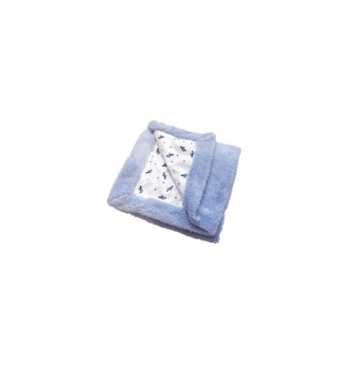 DOMIVA-Couverture microdoux doublee 75x100