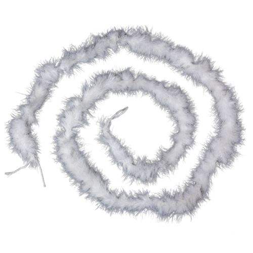 Guirlande de Noël Boa Plume - 1,60 m - Blanc