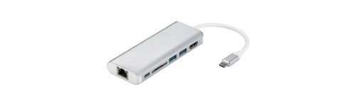 Usb-c premium multiport-dock hdmi, sd card, 2xusb3.0, 1xusb c female, 1xethernet, suitable for macbook and macbook pro
