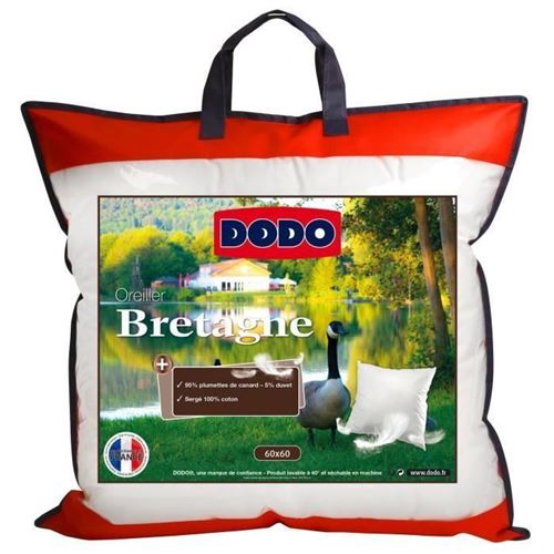 DODO Oreiller naturel BRETAGNE 60x60cm