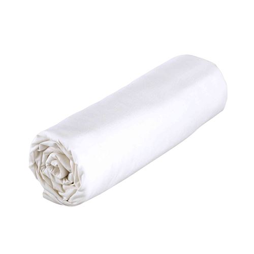 Drap housse P'tit Basile coton bio 60x120 cm - Blanc