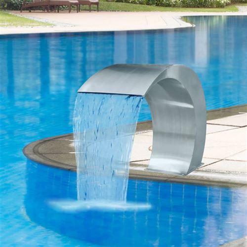 VidaXL Fontaine cascade de piscine Acier inoxydable 45 x 30 x 60 cm