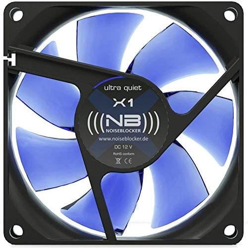 noiseblocker noiseblocker blacksilent fan xc1, bulk - 80mm noir