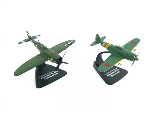 Coffret De 2 Avions De Combat De La Seconde Guerre Mondiale : Thunderbolt Contre Shinden  Bataille D' Okinawa  - Echelle 1/72 (Atlas.023)