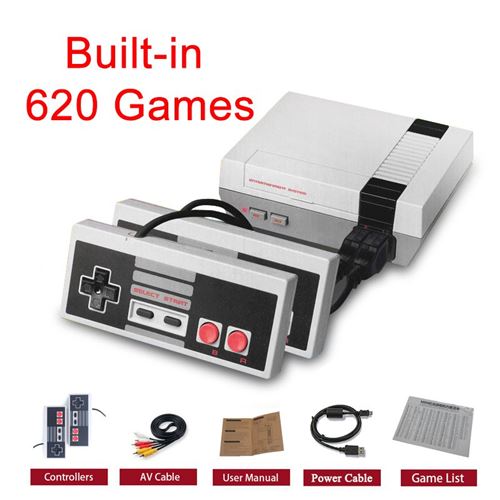 QUMOX 620 en 1 Rétro Consoles de Jeux Classic Mini Console avec 2 manettes Gamepads
