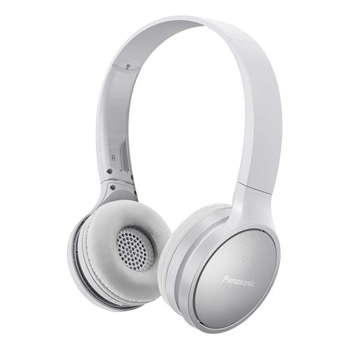 Panasonic RP-HF410BE-W Casque Bluetooth Blanc (on-Ear, jusqu'à 24 h d'autonomie de la Batterie, Qui
