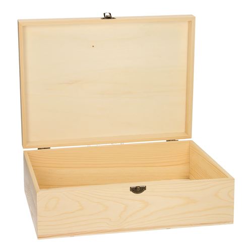 Grande boîte de rangement en bois