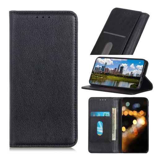 Etui en PU fente de litchi auto-absorbée noir pour votre Oppo Find X2 Pro