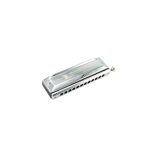 Harmonica chromatique 12 trous, finition chromée, embouchure carrée