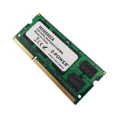 Barrette Mémoire 4Go Ram Ddr3 2-Power Mem0802A So-Dimm Pc3L-12800 1600Mhz 2Rx8