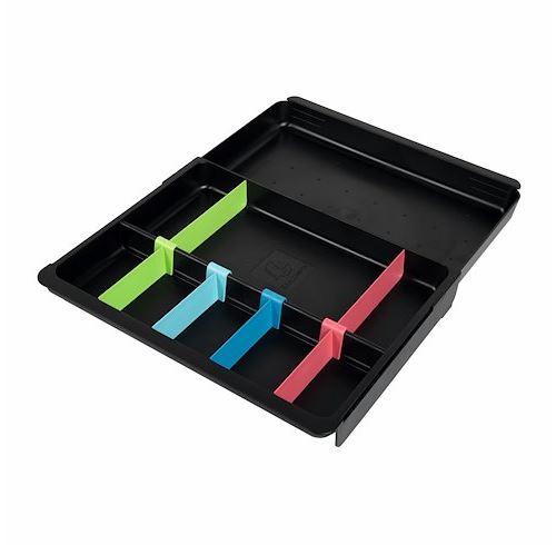 Organiseur trieur de tiroirs plastique Exacompta noir/assorti