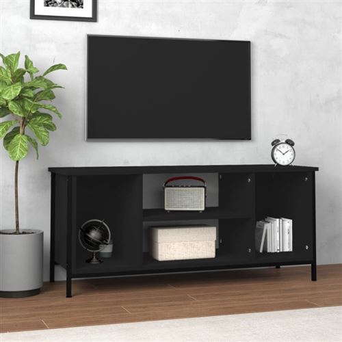 Vidaxl Noir Meuble Tv 102X35x45 Cm Bois D'ingénierie - Image 3