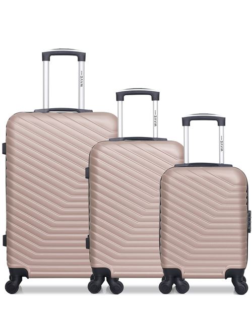 wave paris - lot de 3 - valise weekend, valise