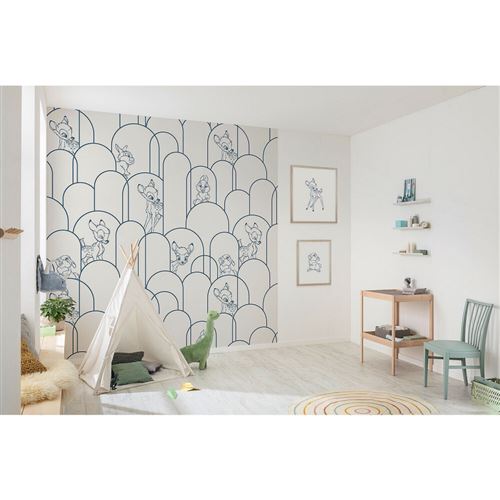 Komar Vliestapete "Digitaldruck Vlies - Hide away Bambi - Größe 250 x 250 cm" bedruckt glatt Kinderzimmer