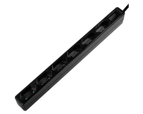 Bloc multiprise sans interrupteur LogiLink LPS231B x6 noir fiche Euro