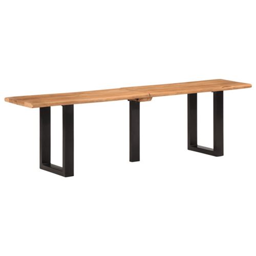 Vidaxl Banc 160 Cm Bois D'acacia Massif Et Acier - Image 3
