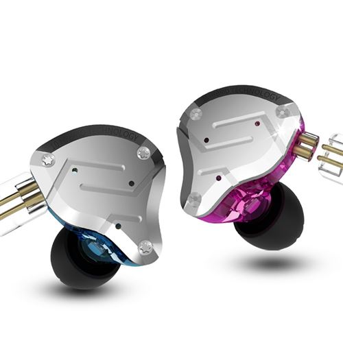 KZ ZSX Ensemble d'écouteurs intra-auriculaires filaires en métal avec