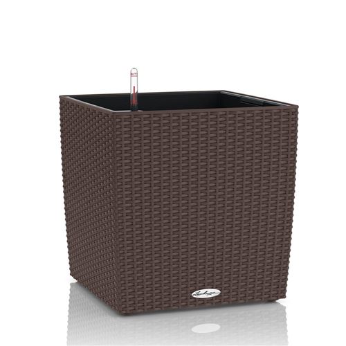 Pot Cube Cottage 30 Lechuza Kit Complet 30 cm - Chocolat - Chocolat