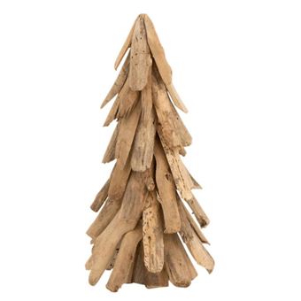 Sapin de Noël à Poser Bois Flotté 35cm Naturel - 1